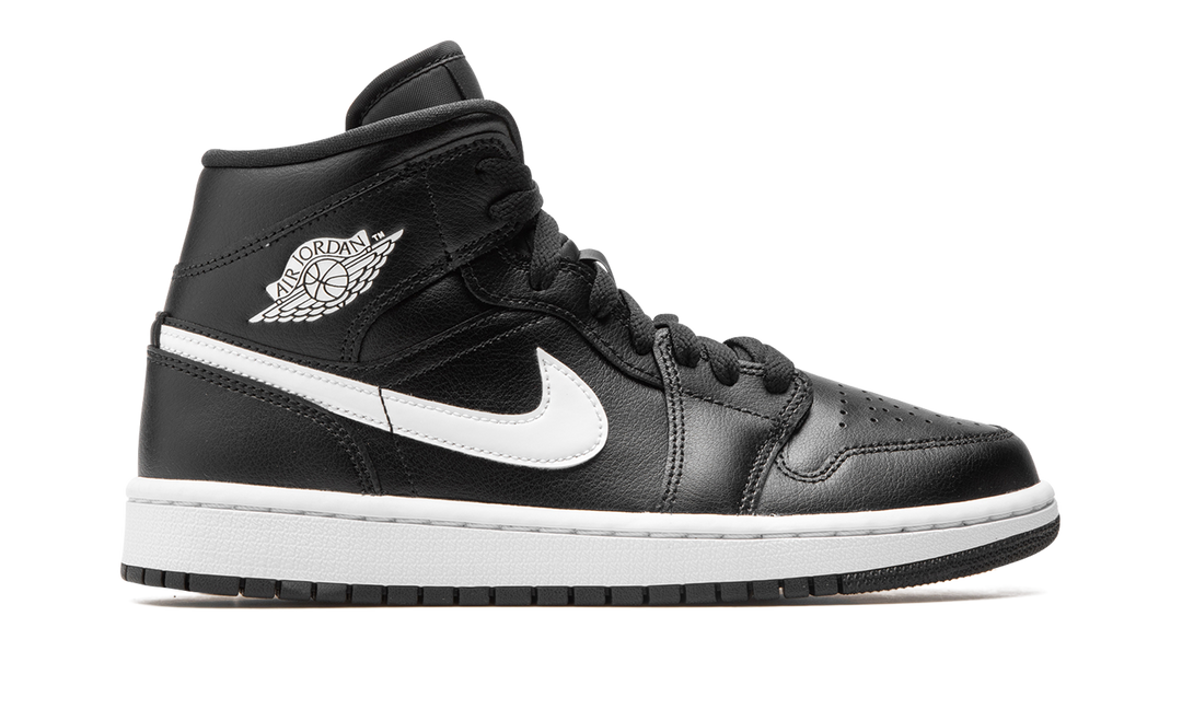 AIR JORDAN 1 MID BLACK WHITE WOMENS