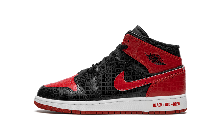 AIR JORDAN 1 MID BRED TEXT GS