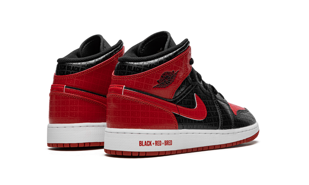 AIR JORDAN 1 MID BRED TEXT GS