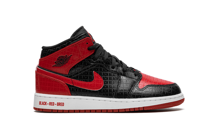 AIR JORDAN 1 MID BRED TEXT GS