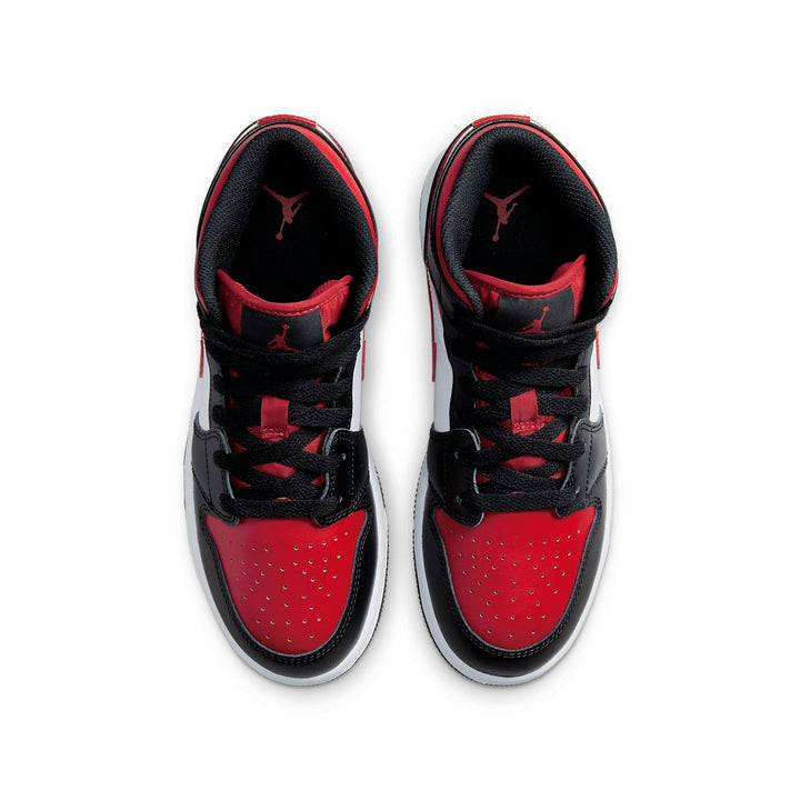 AIR JORDAN 1 MID BRED TOE WHITE GS