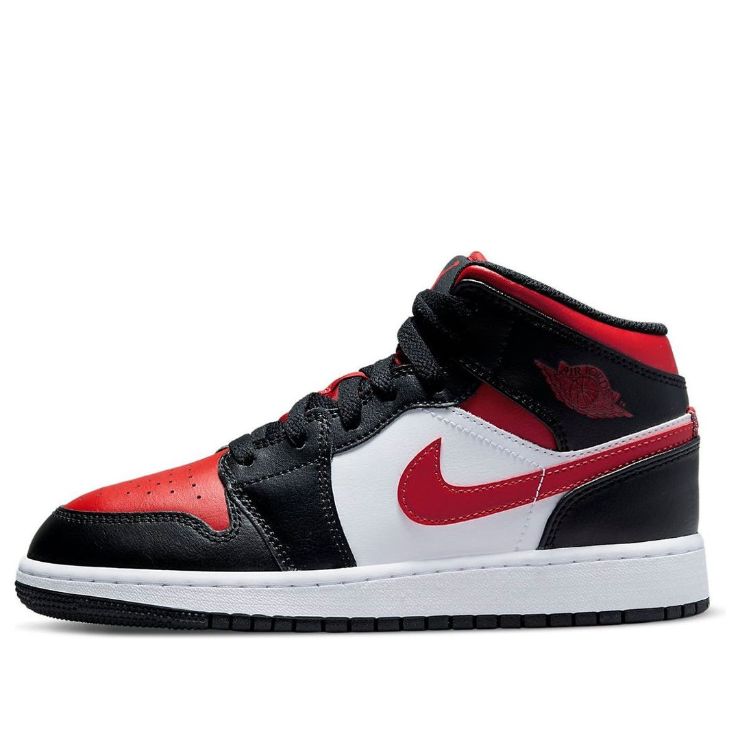AIR JORDAN 1 MID BRED TOE WHITE GS