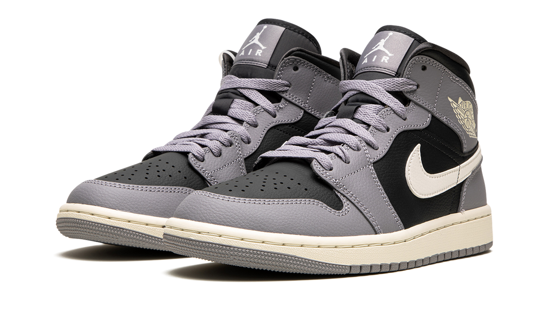 AIR JORDAN 1 MID CEMENT GREY WOMENS