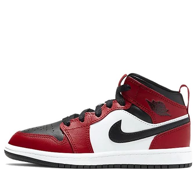 AIR JORDAN 1 MID CHICAGO BLACK TOE PS