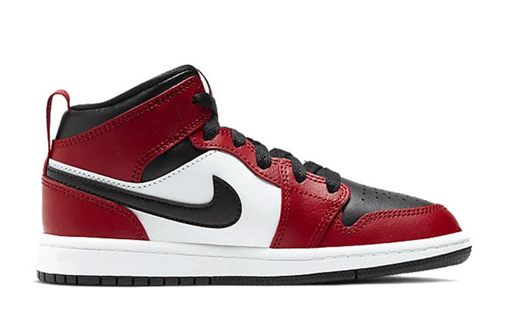 AIR JORDAN 1 MID CHICAGO BLACK TOE PS