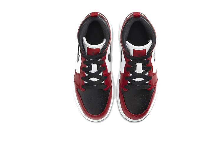 AIR JORDAN 1 MID CHICAGO BLACK TOE PS