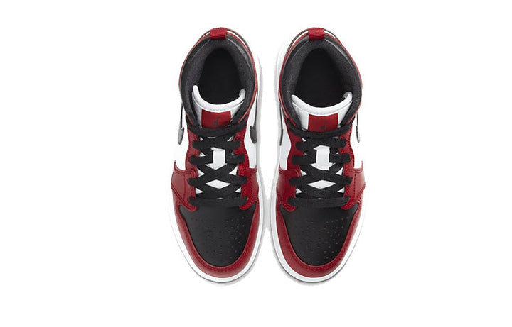 AIR JORDAN 1 MID CHICAGO BLACK TOE PS