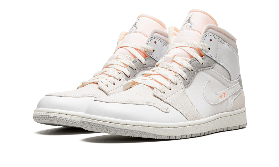 AIR JORDAN 1 MID CRAFT INSIDE OUT WHITE GREY