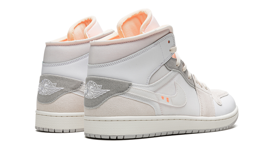 AIR JORDAN 1 MID CRAFT INSIDE OUT WHITE GREY