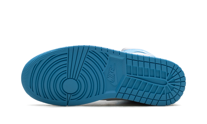 AIR JORDAN 1 MID DARK POWDER BLUE WHITE SAIL NEUTRAL GREY WOMENS