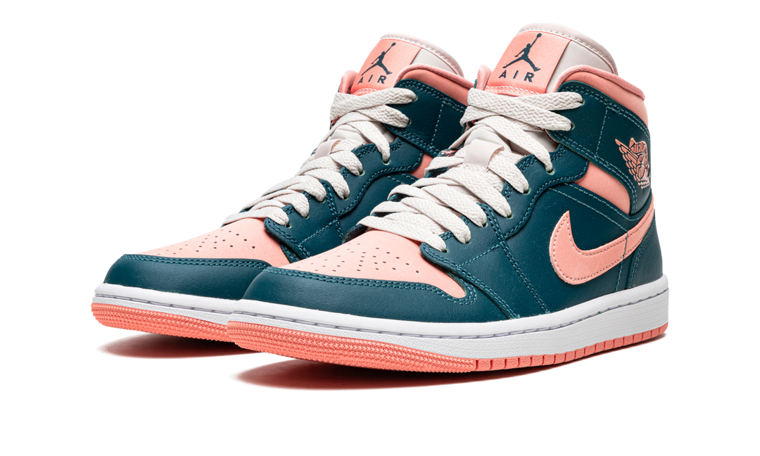 AIR JORDAN 1 MID DARK TEAL GREEN WOMENS