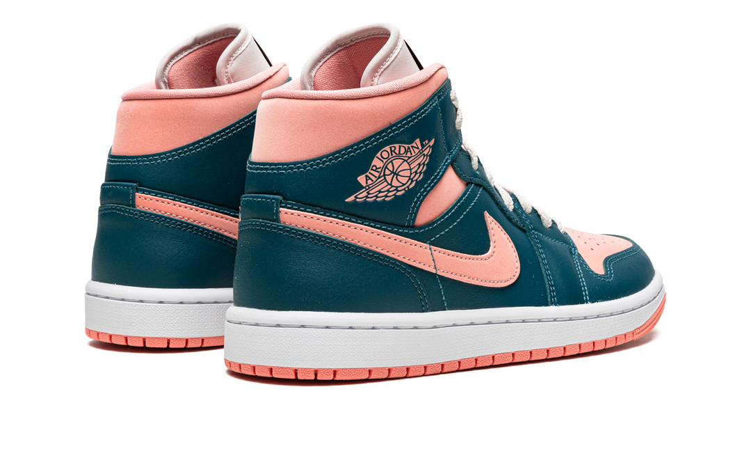 AIR JORDAN 1 MID DARK TEAL GREEN WOMENS