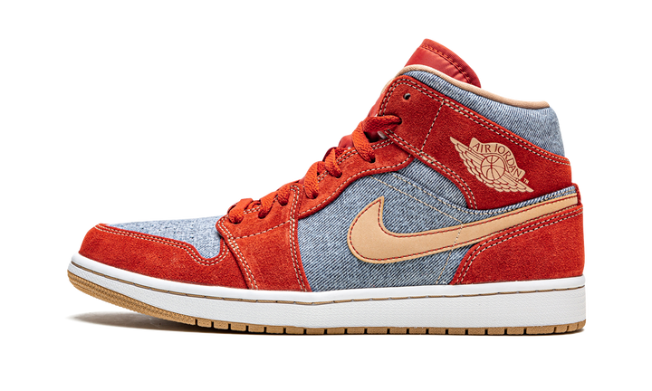 AIR JORDAN 1 MID DENIM RED