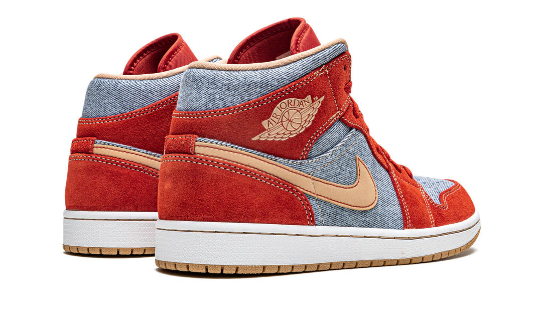 AIR JORDAN 1 MID DENIM RED