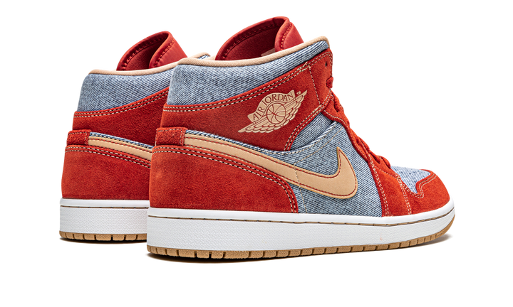 AIR JORDAN 1 MID DENIM RED