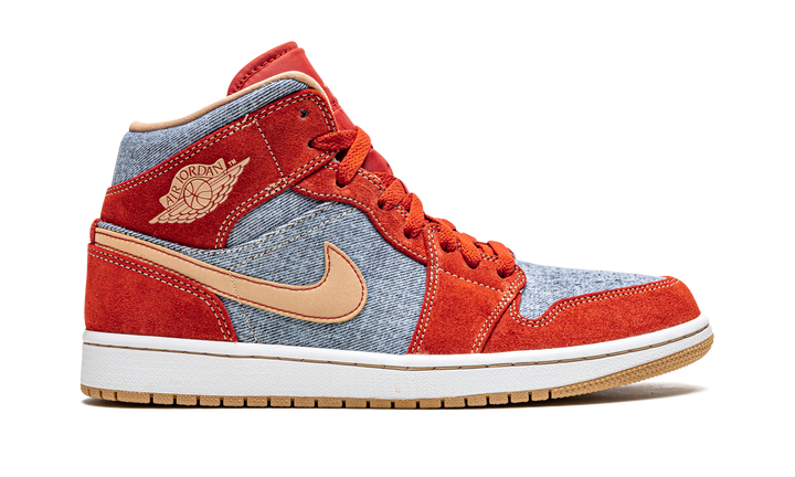 AIR JORDAN 1 MID DENIM RED