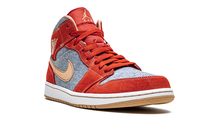 AIR JORDAN 1 MID DENIM RED