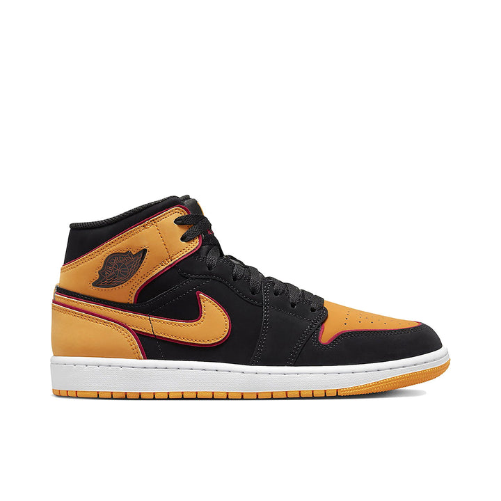 AIR JORDAN 1 MID FAT TONGUES BLACK ORANGE — Stock 
