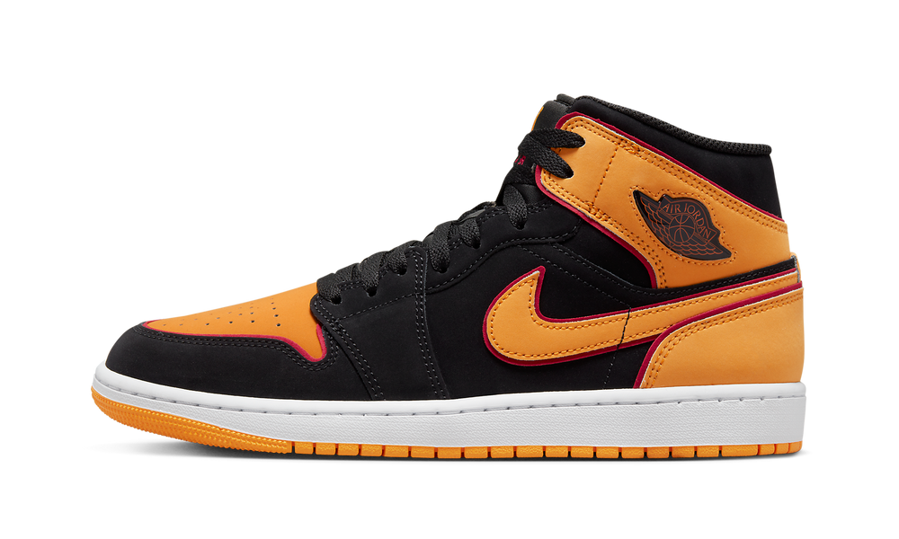 AIR JORDAN 1 MID FAT TONGUES BLACK ORANGE — Stock #2