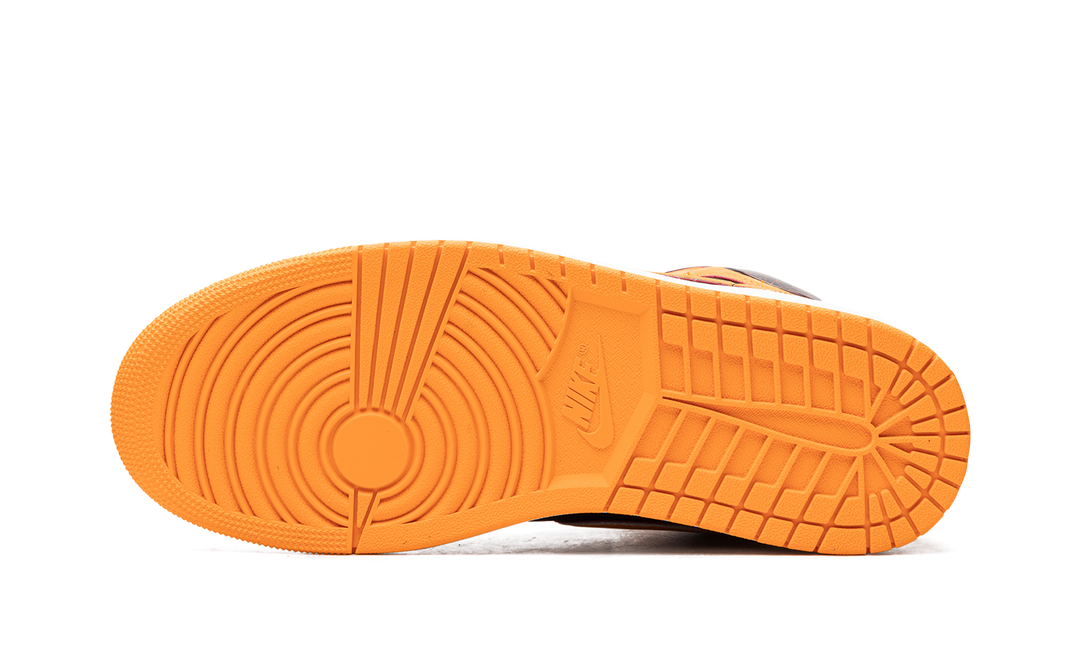 AIR JORDAN 1 MID FAT TONGUES BLACK ORANGE — Stock 