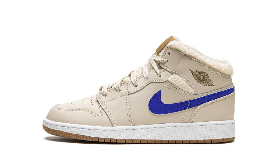 AIR JORDAN 1 MID FLEECE PEARL WHITE GS