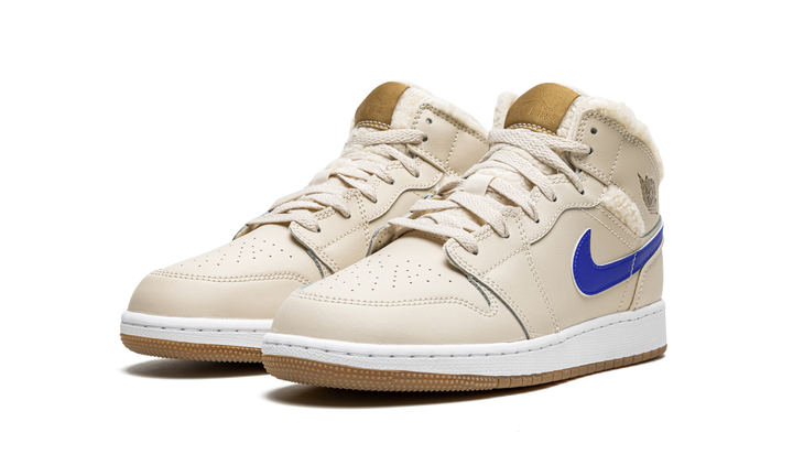 AIR JORDAN 1 MID FLEECE PEARL WHITE GS