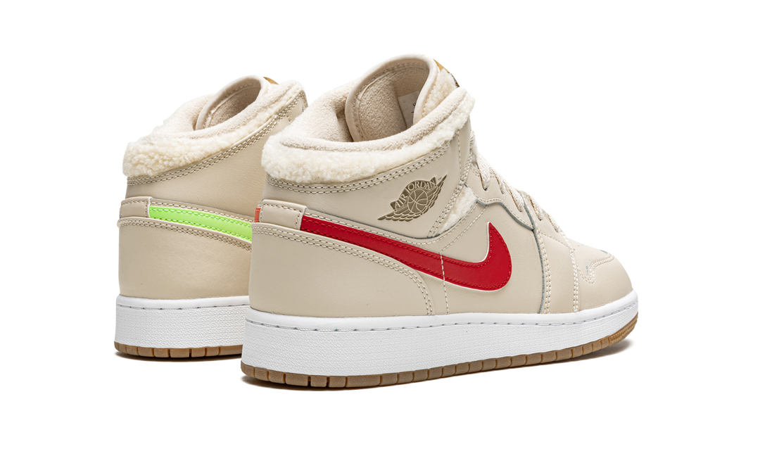 AIR JORDAN 1 MID FLEECE PEARL WHITE GS