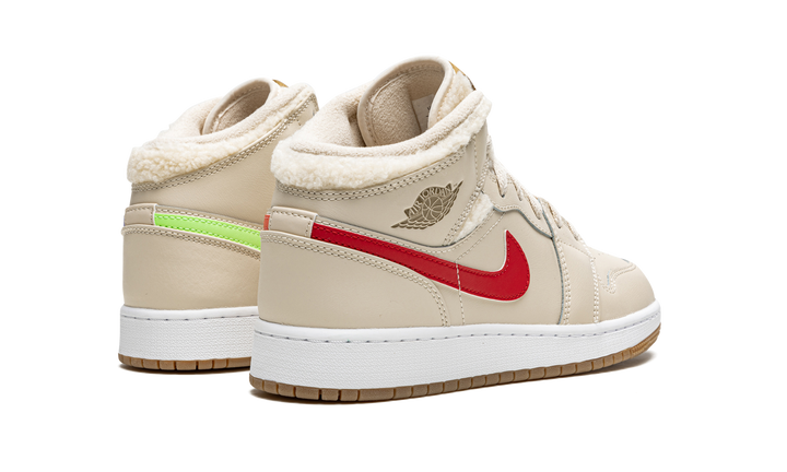 AIR JORDAN 1 MID FLEECE PEARL WHITE GS