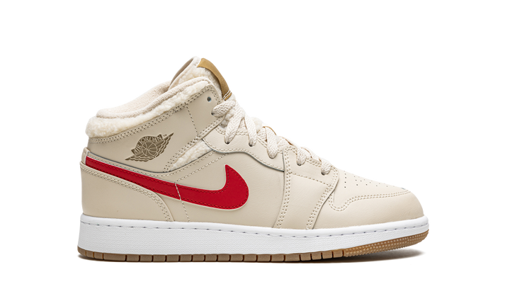 AIR JORDAN 1 MID FLEECE PEARL WHITE GS