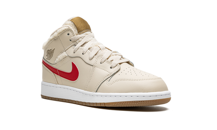 AIR JORDAN 1 MID FLEECE PEARL WHITE GS