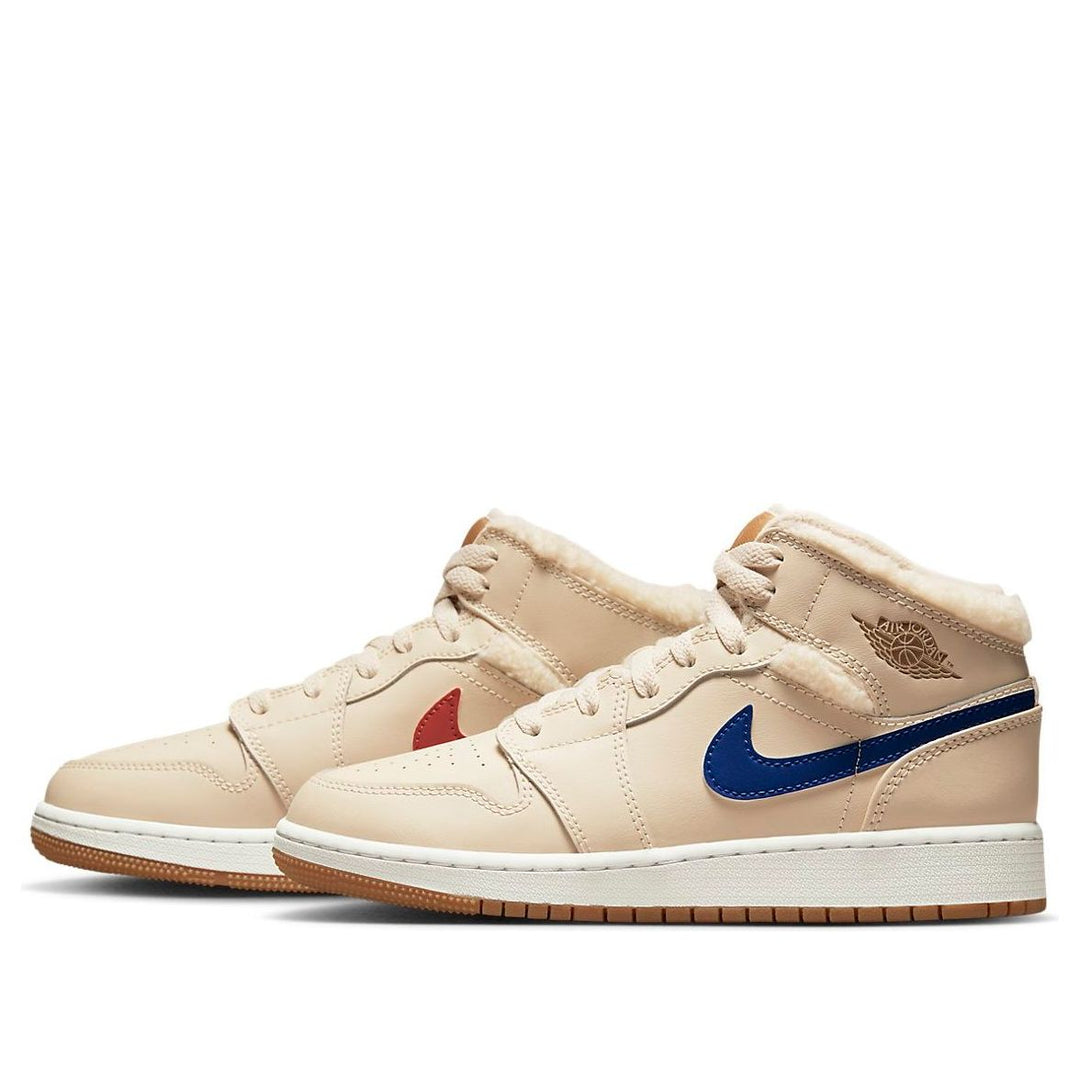 AIR JORDAN 1 MID FLEECE PEARL WHITE GS