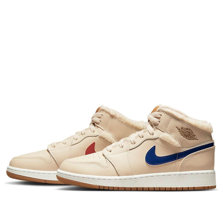 AIR JORDAN 1 MID FLEECE PEARL WHITE GS