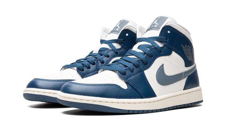 AIR JORDAN 1 MID FRENCH BLUE WHITE WOMENS