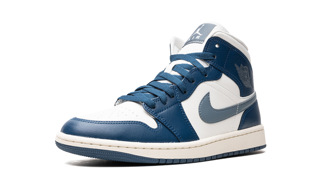AIR JORDAN 1 MID FRENCH BLUE WHITE WOMENS