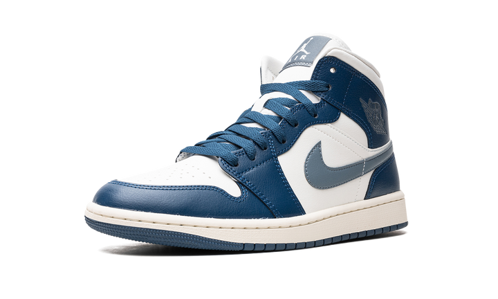 AIR JORDAN 1 MID FRENCH BLUE WHITE WOMENS