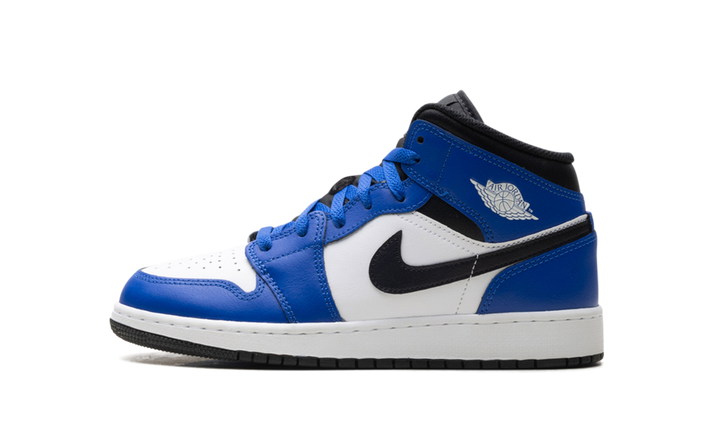 AIR JORDAN 1 MID GAME ROYAL WHITE BLACK GS