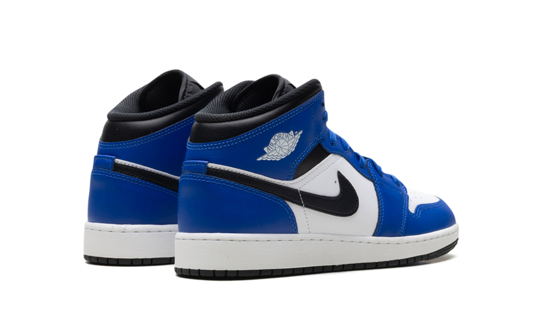 AIR JORDAN 1 MID GAME ROYAL WHITE BLACK GS