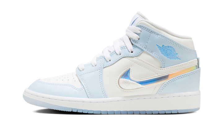 AIR JORDAN 1 MID GLITTER SWOOSH BLUE GS