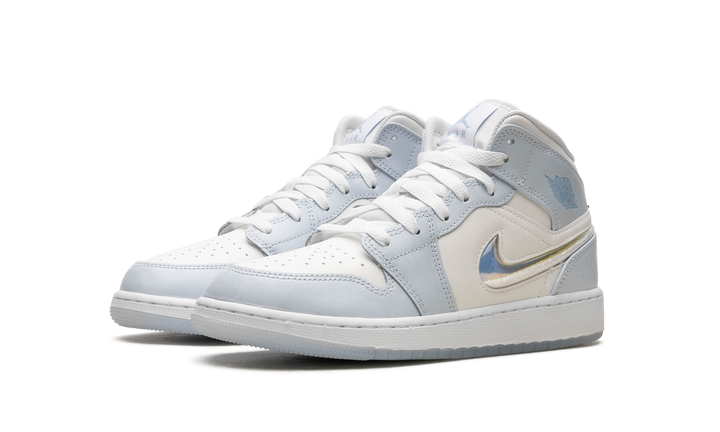 AIR JORDAN 1 MID GLITTER SWOOSH BLUE GS