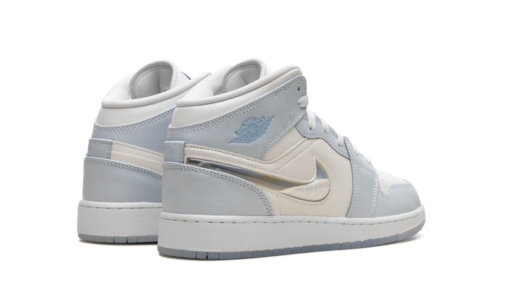 AIR JORDAN 1 MID GLITTER SWOOSH BLUE GS