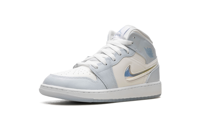 AIR JORDAN 1 MID GLITTER SWOOSH BLUE GS