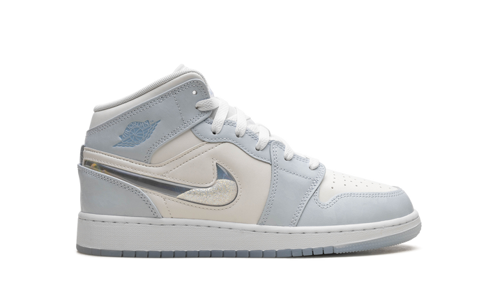 AIR JORDAN 1 MID GLITTER SWOOSH BLUE GS