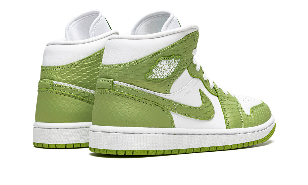 AIR JORDAN 1 MID GREEN PYTHON WOMENS
