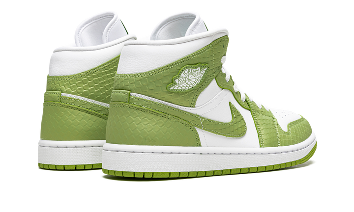 AIR JORDAN 1 MID GREEN PYTHON WOMENS