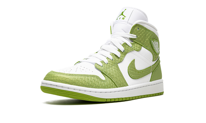 AIR JORDAN 1 MID GREEN PYTHON WOMENS