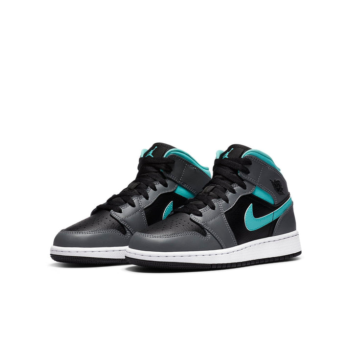 AIR JORDAN 1 MID GREY AQUA GS