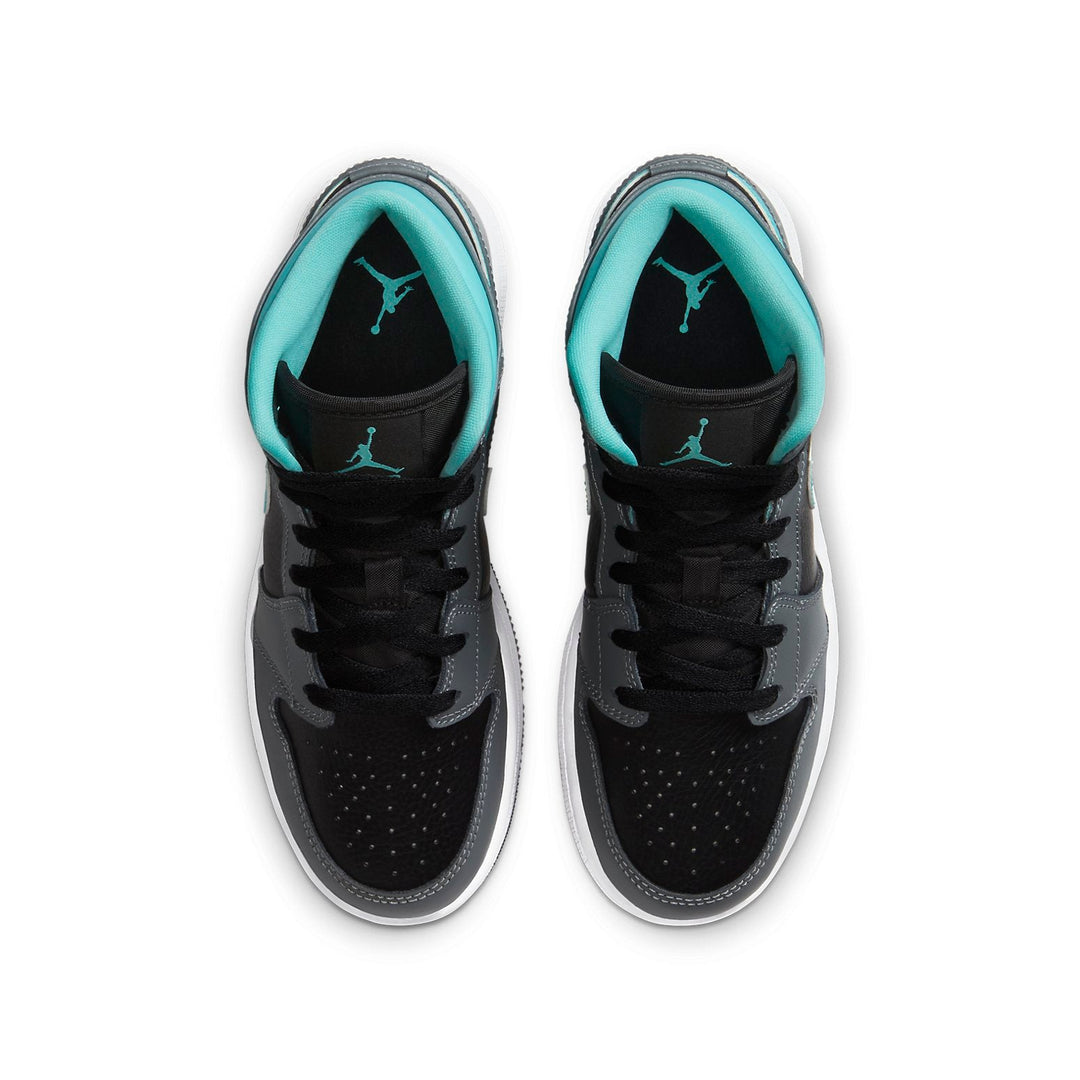 AIR JORDAN 1 MID GREY AQUA GS