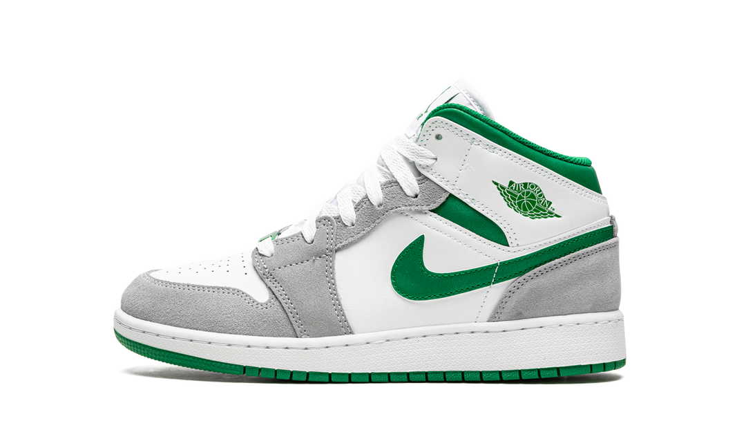 AIR JORDAN 1 MID GREY GREEN GS