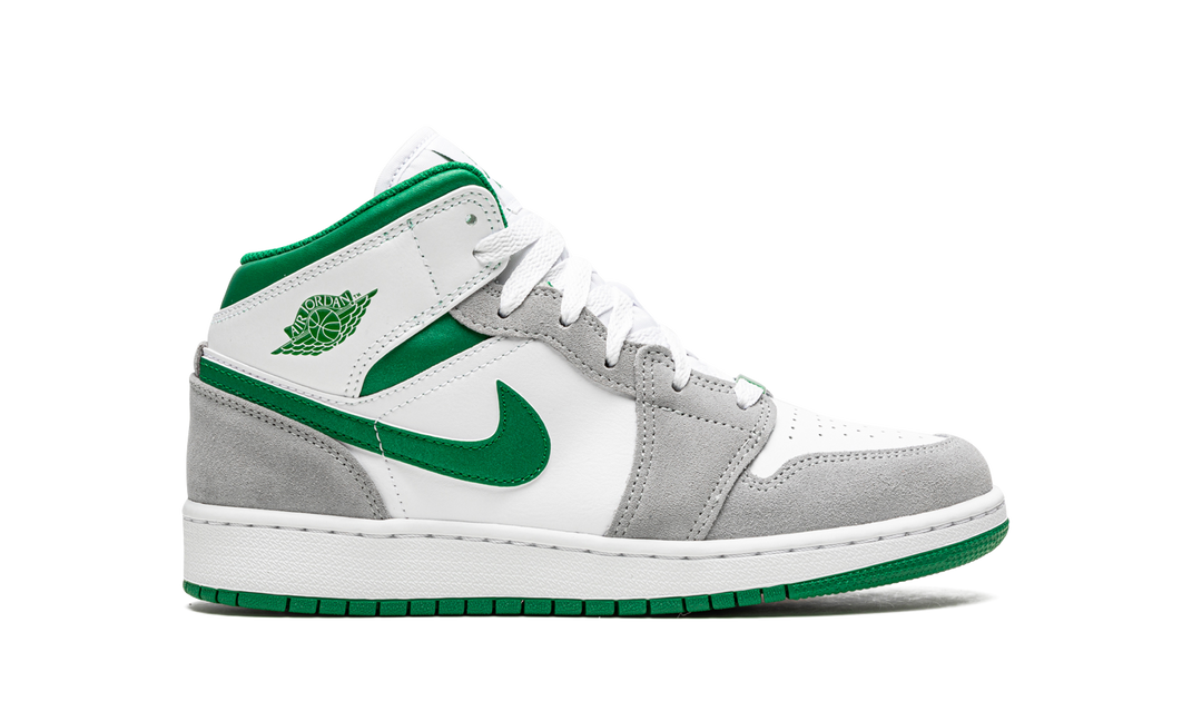AIR JORDAN 1 MID GREY GREEN GS