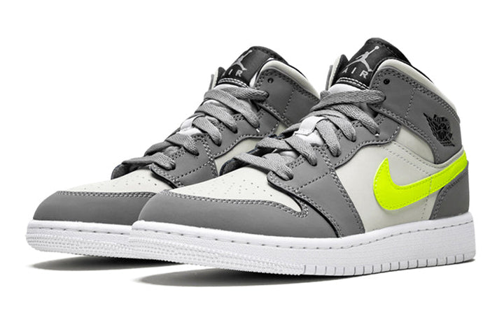 AIR JORDAN 1 MID GUN SMOKE VOLT GS